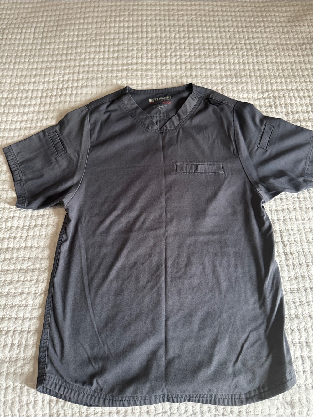 Men's BARCO Grace Anatomy Medical Scrub Top in Gray